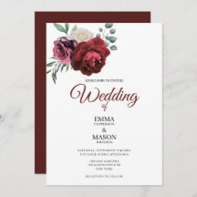 Elegant Burgundy Floral