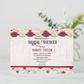 Elegant Burgundy Floral Lijst Summer Vrijgezellenf Kaart (Staand voorkant)