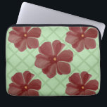 Elegant Burgundy Floral & Sage Green Lattice Patte Laptop Sleeve<br><div class="desc">Add timeless, vintage charm to your life with this elegant floral lattice pattern. The design showcases beautifully shaded, painterly burgundy flowers set against a crisp, sage green diamond trellis background. Blending organic botanical art with clean geometric lines, this pattern is a perfect fit for Grandmillennial, Cottagecore, and home decor. It...</div>