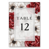 Elegant Burgundy Floral Wedding Kaart (Voorkant)