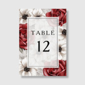 Elegant Burgundy Floral Wedding Kaart