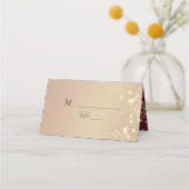 Elegant Burgundy Floral Wedding Place Card Plaatskaartje (Voorkant)