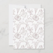 Elegant Burgundy Floral Wedding Rehearsal Dinner Kaart (Achterkant)