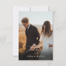 Elegant Burgundy Flower Photo Weddenschap Hartelij Bedankkaart