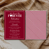 Elegant Burgundy Forever Valentine Bridal Shower Kaart