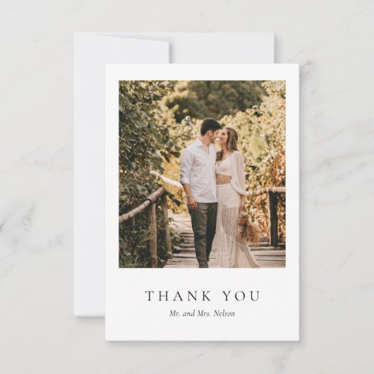 Elegant Burgundy Foto Weddenschap Hartelijk dank Bedankkaart