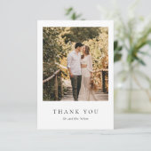 Elegant Burgundy Foto Weddenschap Hartelijk dank Bedankkaart (Staand voorkant)
