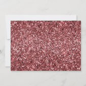 Elegant Burgundy Glitter Gown Quinceanera Party Kaart (Achterkant)