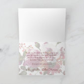 Elegant Burgundy Gold Blush Pink Floral bedankt Kaart (Binnen)