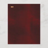 Elegant burgundy Gold budget huwelijksuitnodiging (Achterkant)