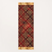 Elegant Burgundy Gold Damask Yogamat (Voorkant)