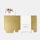 ELEGANT BURGUNDY GOLD FLORAL FIRST HOLY COMMUNION BEDANKDOOSJES (Uitgevouwen)