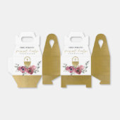 ELEGANT BURGUNDY GOLD FLORAL FIRST HOLY COMMUNION BEDANKDOOSJES (Uitgevouwen)