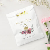 ELEGANT BURGUNDY GOLD FLORAL FIRST HOLY COMMUNION BEDANKZAKJE (Gezegeld)