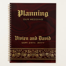Elegant Burgundy Gold Floral Wedding