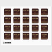 Elegant Burgundy Gold Floral Wedding Vierkante Sticker (Vel)