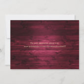 Elegant Burgundy Gold Foil Wood Weduwfoto Save The Date (Achterkant)