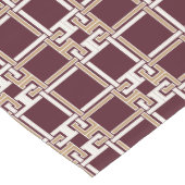 Elegant Burgundy Gold Greek Key Pattern Korte Tafelloper (Hoek)