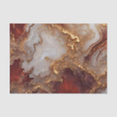 Elegant Burgundy Gold Liquid Marble Agate Abstract Tissuepapier (Voorkant)
