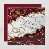 Elegant Burgundy & Gold Marble Kaart (Voorkant / Achterkant)