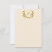 Elegant Burgundy Gold Monogram Weddenschap Bedankkaart (Achterkant)