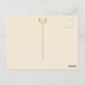 Elegant Burgundy Gold Monogram Weddenschap Briefkaart (Achterkant)