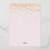 Elegant Burgundy Gold Ornaments kerstfeest Folie Uitnodiging (Achterkant)