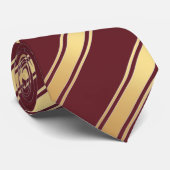 Elegant Burgundy Gold Striped Wedding Groom Stropd Stropdas (Opgerold)