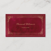 Elegant Burgundy Gold  Visitekaartje (Voorkant)