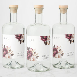 Elegant Burgundy Gold Wedding Likeurfles Etiket