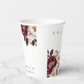 Elegant Burgundy Gold Wedding Papieren Bekers (Rechts)