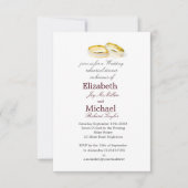 Elegant Burgundy Gold Wedding Rehearsal Dinner Kaart (Voorkant)