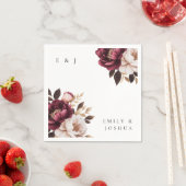 Elegant Burgundy Gold Wedding Servet (Insitu)