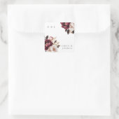 Elegant Burgundy Gold Wedding Vierkante Sticker (Tas)