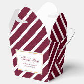 Elegant Burgundy Gold Weduwschap Hartelijk dank Bedankdoosjes (Geopend)