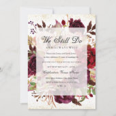 Elegant Burgundy Goud Huwelijksbelofte Verjaardag Kaart (Voorkant)