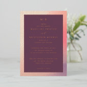 Elegant Burgundy Gradient Invitations Folie Uitnodiging (Staand Voorkant)
