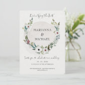 Elegant Burgundy Greenery Thin Script Wedding (Staand voorkant)