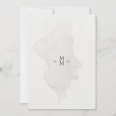 Elegant Burgundy Greenery Thin Script Wedding (Achterkant)