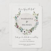 Elegant Burgundy Greenery Thin Script Wedding (Voorkant / Achterkant)