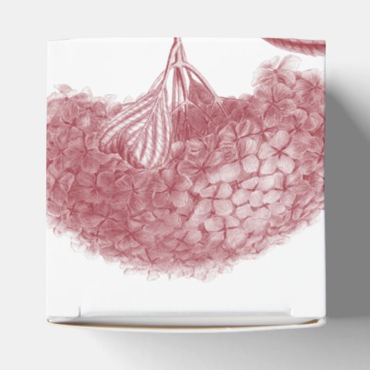 Elegant Burgundy Hydrangea Wedding Bedankdoosjes (Bovenkant)