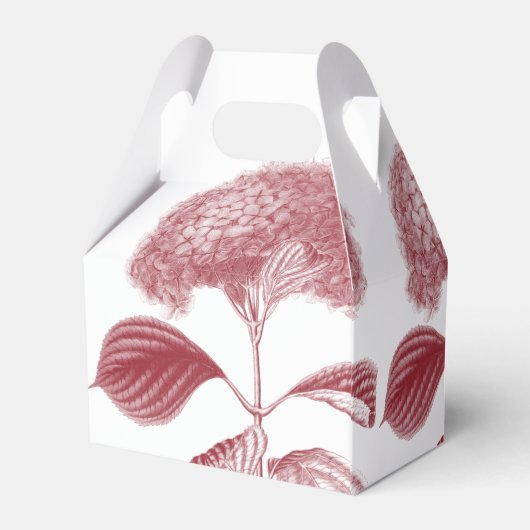 Elegant Burgundy Hydrangea Wedding Bedankdoosjes (Achterkant)