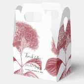 Elegant Burgundy Hydrangea Wedding Bedankdoosjes (Geopend)