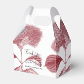 Elegant Burgundy Hydrangea Wedding Bedankdoosjes (Voorkant Zijde)