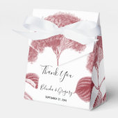 Elegant Burgundy Hydrangea Wedding Bedankdoosjes (Voorkant Zijde)