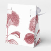 Elegant Burgundy Hydrangea Wedding Bedankdoosjes (Achterkant)