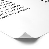 Elegant Burgundy Hydrangea Wedding Seding Chart Poster (Hoek)