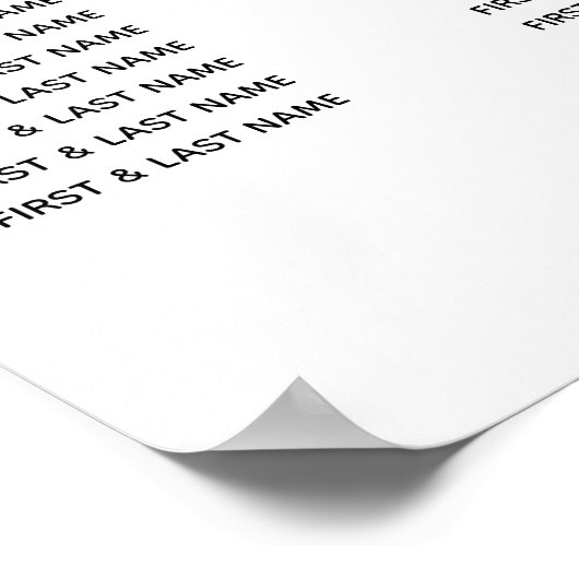 Elegant Burgundy Hydrangea Wedding Seding Chart Poster (Hoek)