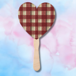 Elegant Burgundy Ivory Rust Red Plaid Pattern Handwaaier