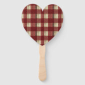 Elegant Burgundy Ivory Rust Red Plaid Pattern Handwaaier (Voorkant)